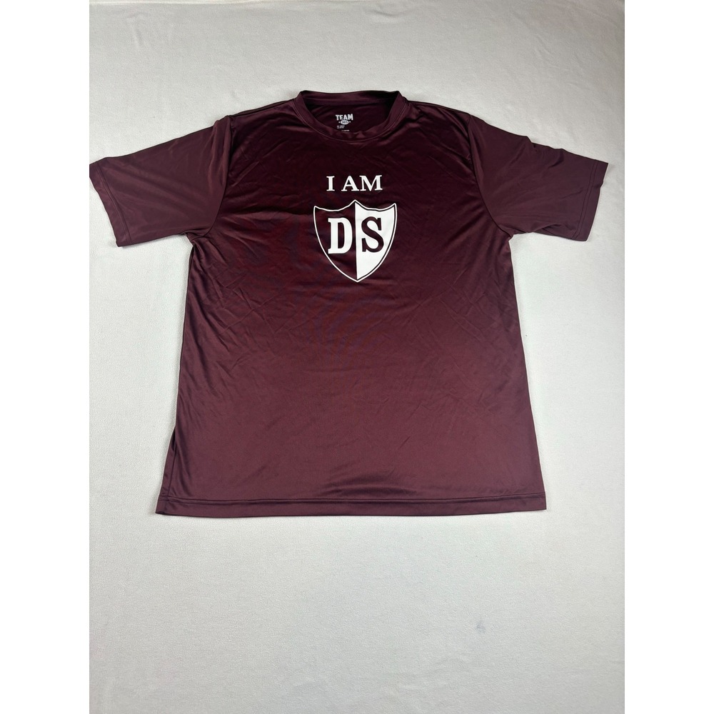 Team 365 Mens Maroon I AM‎ DS Graphic Performance T-Shirt Size Large TT11